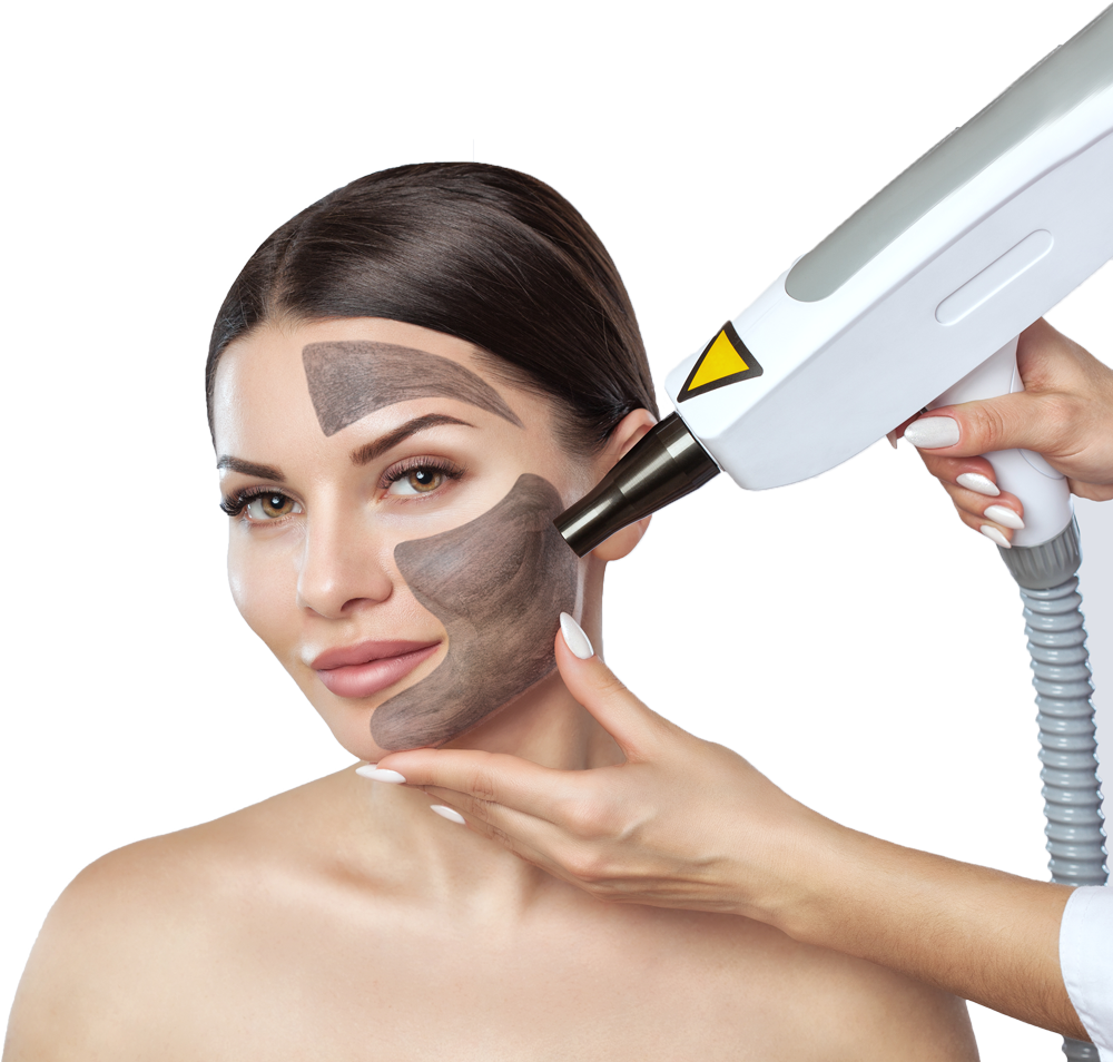 Carbon facial treatment at simply scalp in surrey, south london improving skin texture and clarity.